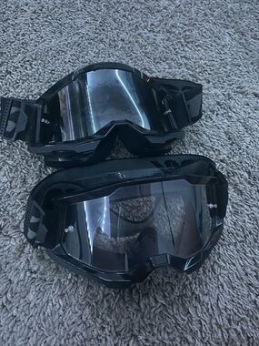 Men's Black Tactical Goggles with Clear Lens